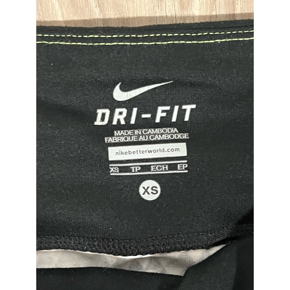 Women's Dri-fit Capri Leggings, White and Black, XS, #521-H - Picture 3 of 4